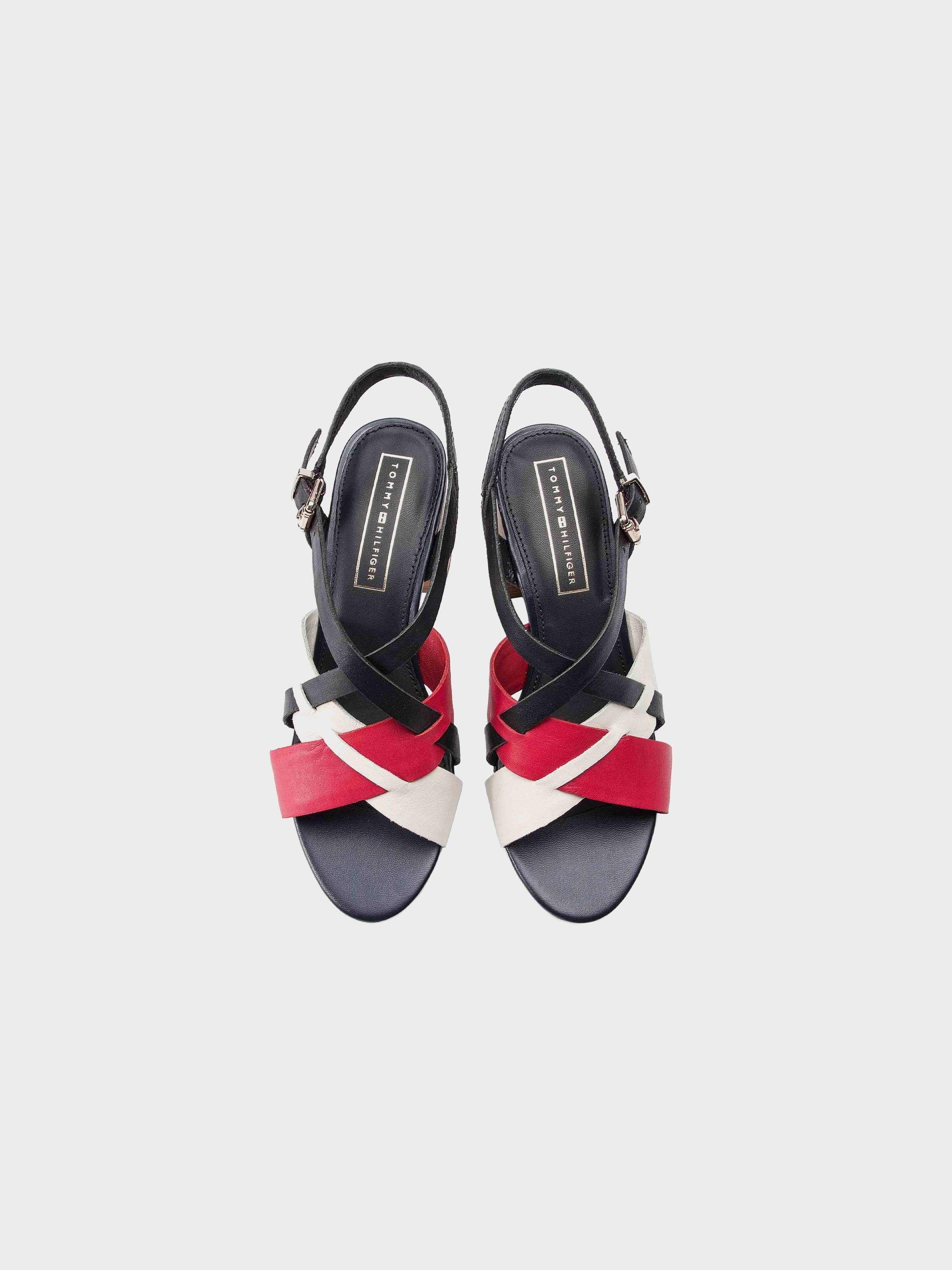 Tommy Hilfiger - Women's Interwoven Pattern Mid Heel Sandals - Image 4