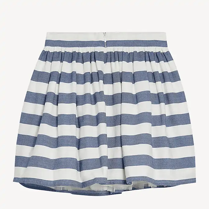 Tommy Hilfiger  - Girls Iconic Chambray Stripe Skirt - Image 2