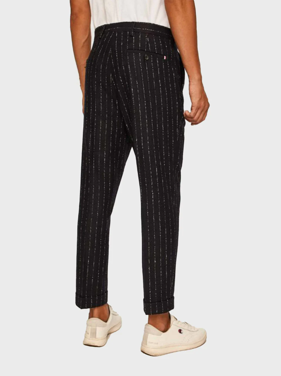 Tommy Hilfiger - Men's Wool Blend Stripe Slim Fit Pants - Image 2