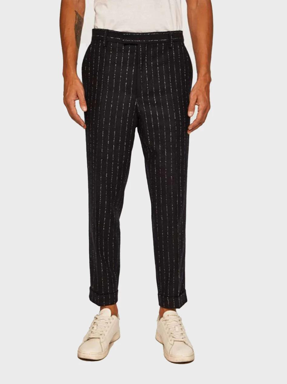 Tommy Hilfiger - Men's Wool Blend Stripe Slim Fit Pants - Image 3