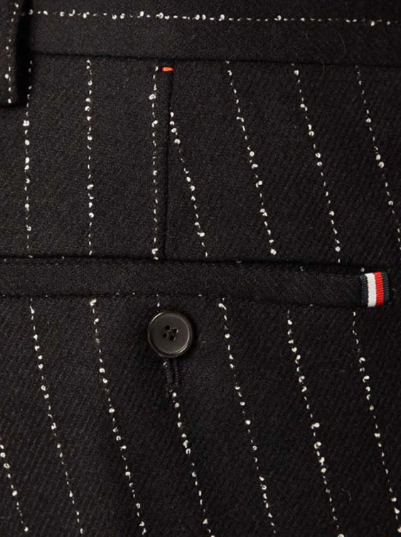 Tommy Hilfiger - Men's Wool Blend Stripe Slim Fit Pants - Image 4