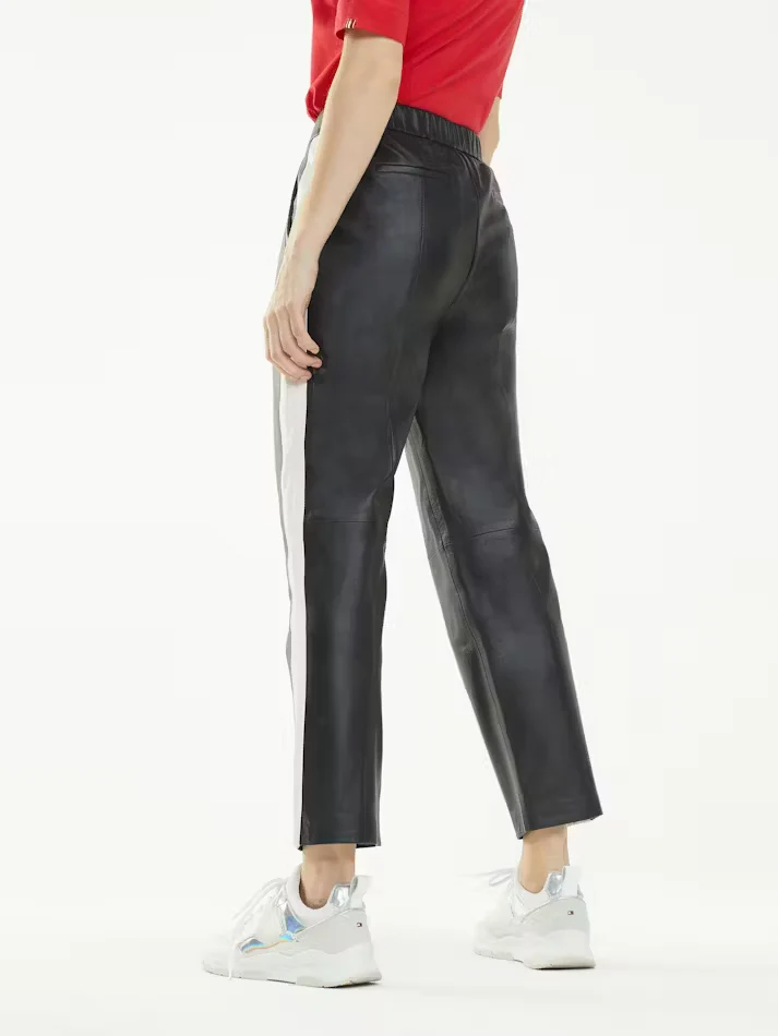 Tommy Hilfiger - Women's Leather Pull-On Trousers - Image 2