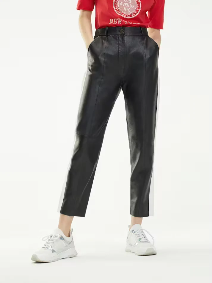 Tommy Hilfiger - Women's Leather Pull-On Trousers - Image 3
