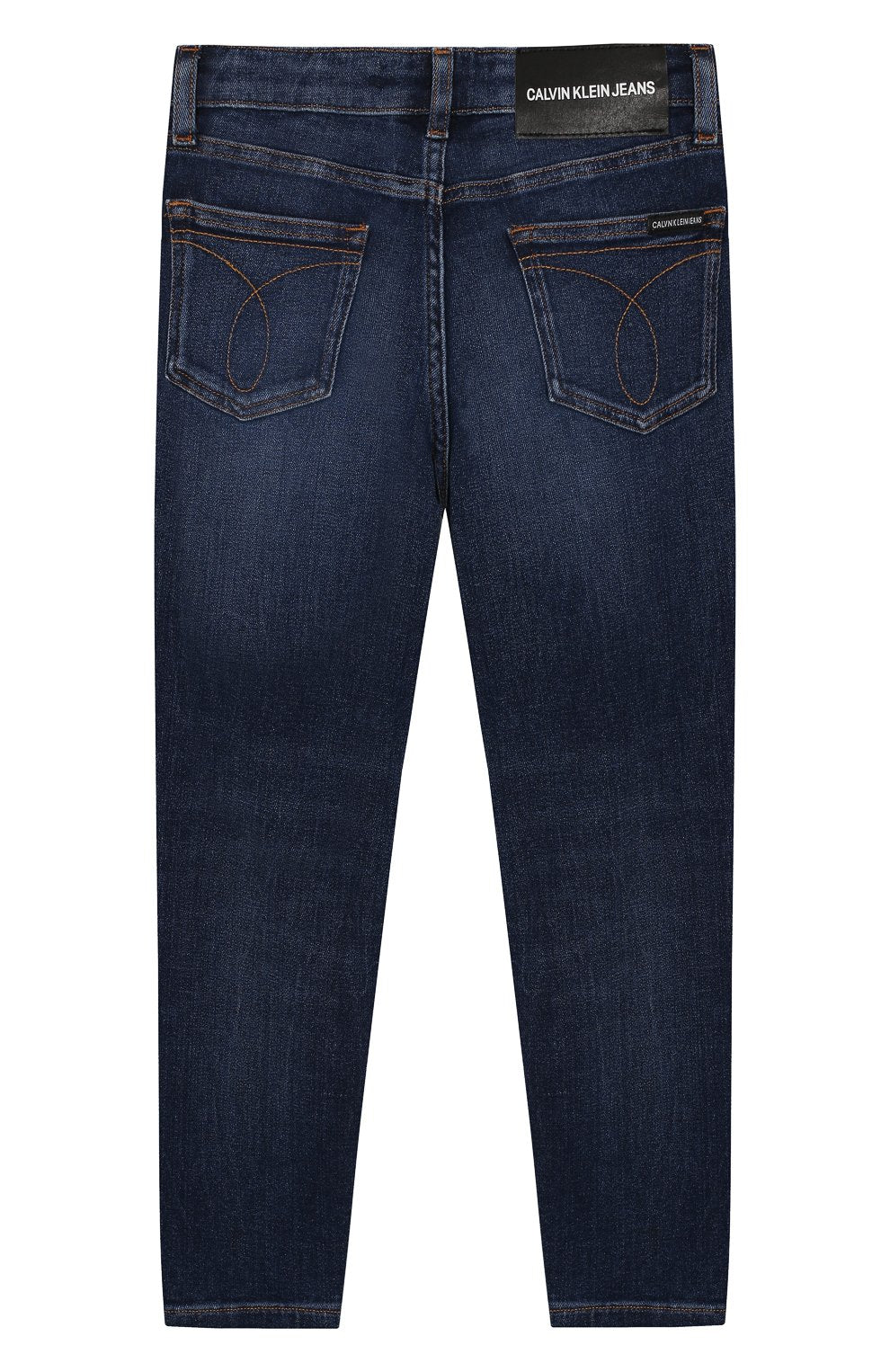 Calvin Klein  - Girls -  Relaxed Ankle Save Dark Straight Jeans - Image 2