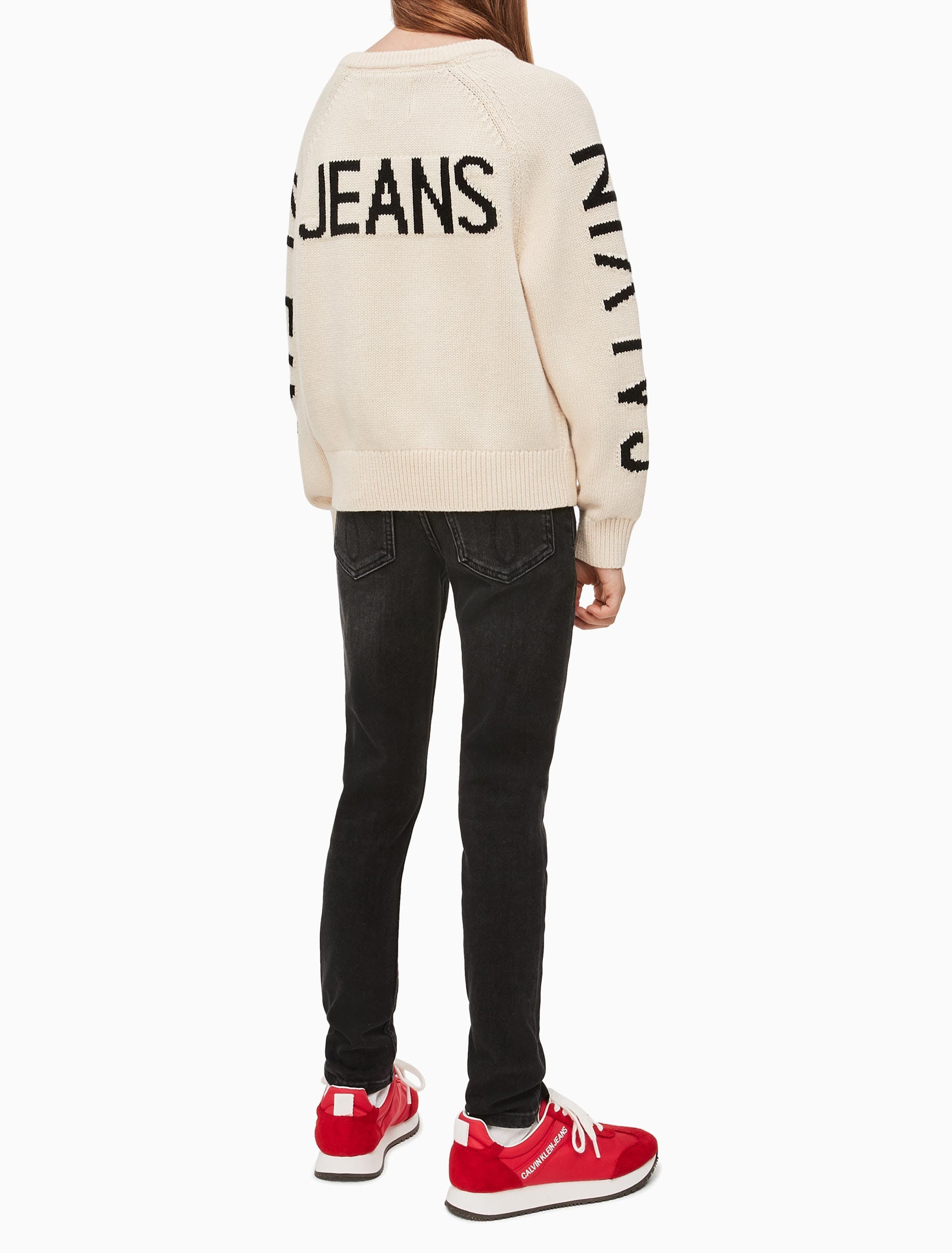 Calvin Klein  - Girls -  Skinny Hr Worn Black Str Jeans - Image 11