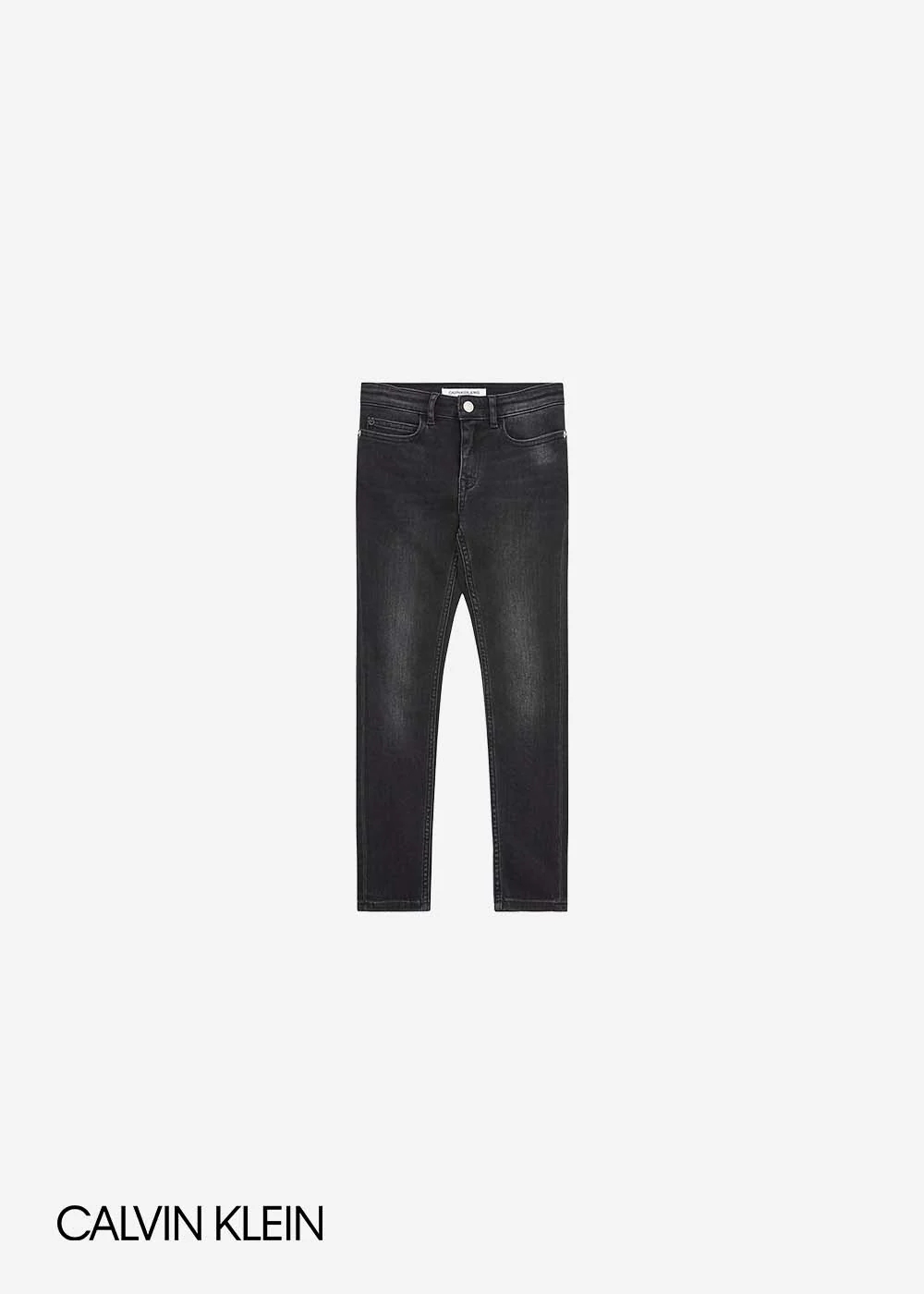 Calvin Klein  - Girls -  Skinny Hr Worn Black Str Jeans - Image 2