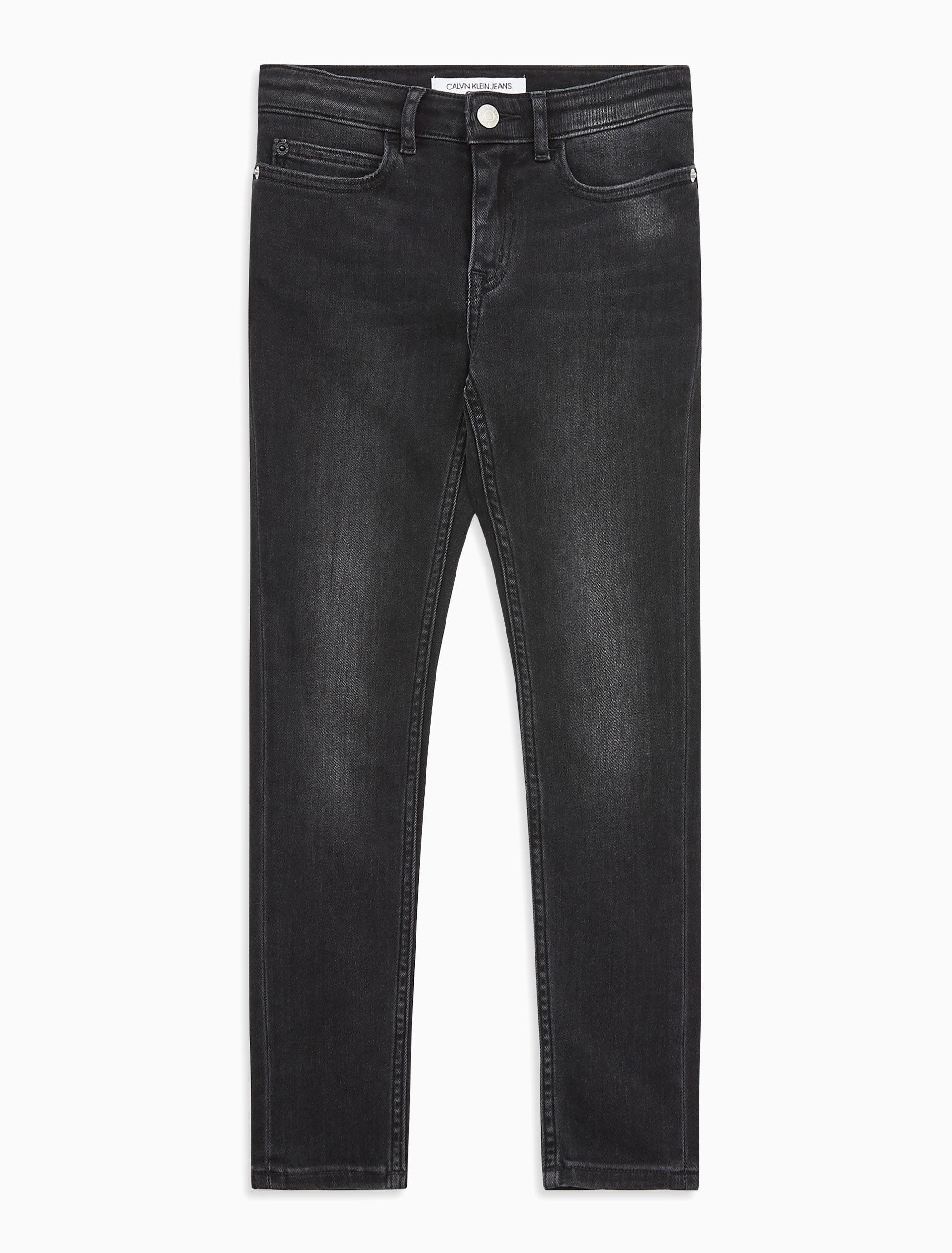 Calvin Klein  - Girls -  Skinny Hr Worn Black Str Jeans - Image 5