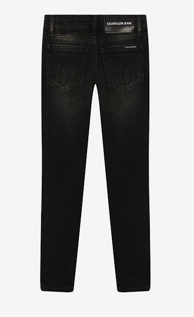 Calvin Klein  - Girls -  Skinny Hr Worn Black Str Jeans - Image 7