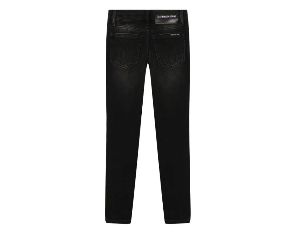 Calvin Klein  - Girls -  Skinny Hr Worn Black Str Jeans - Image 8