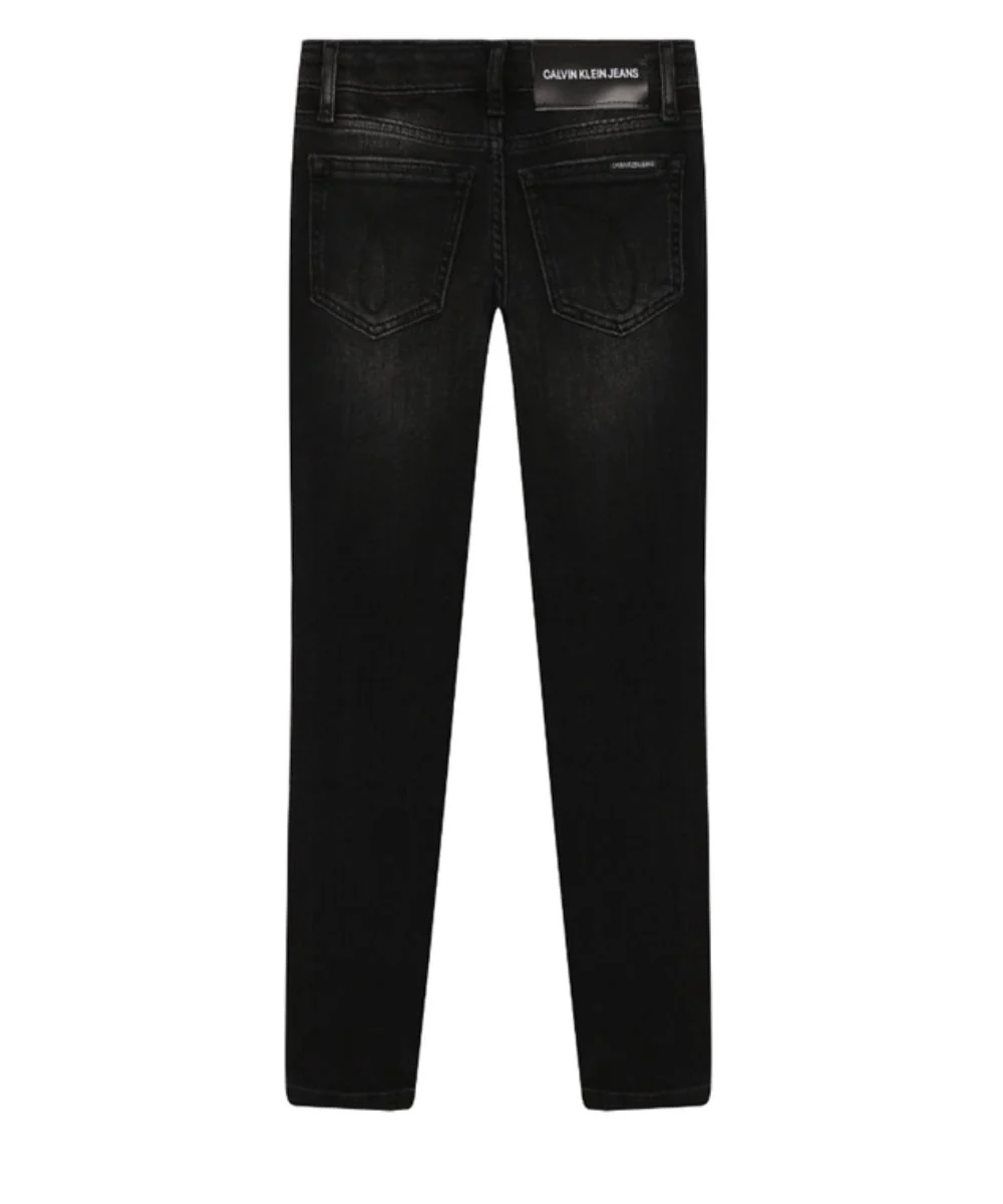 Calvin Klein  - Girls -  Skinny Hr Worn Black Str Jeans - Image 9