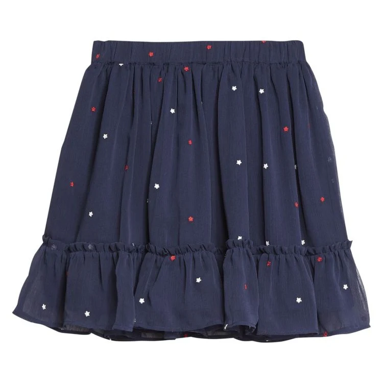 Tommy Hilfiger  - Girls -  Star Embroidered Skirt - Image 4