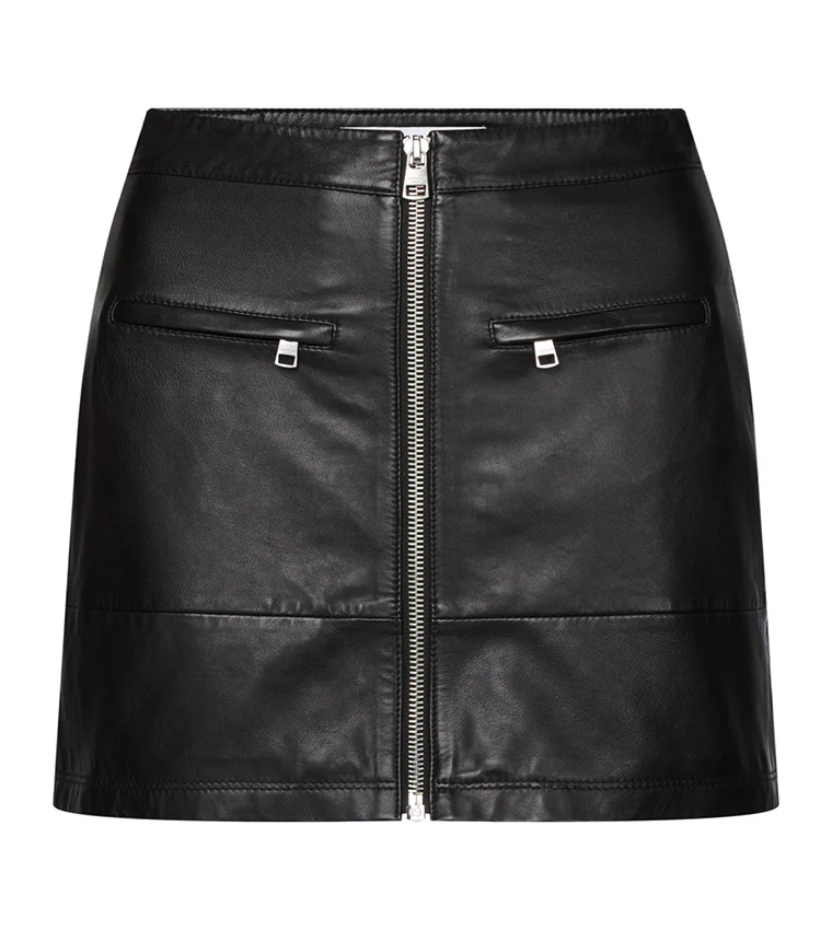 Calvin Klein Jeans - Leather Moto Skirt - Image 3