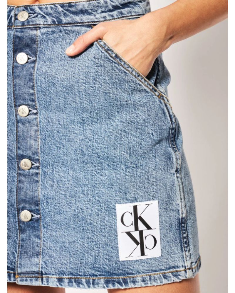 Calvin Klein Jeans - denim skirt button down utility skirt - women - Image 14