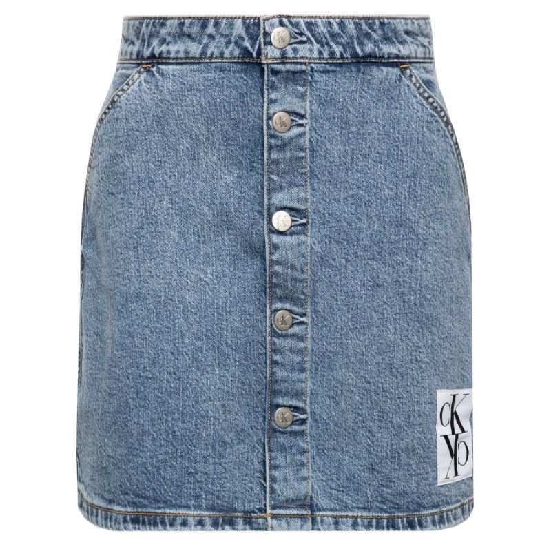 Calvin Klein Jeans - denim skirt button down utility skirt - women - Image 3
