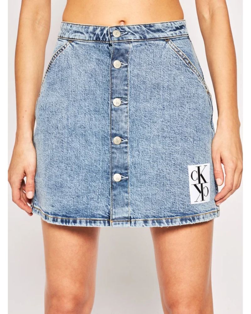 Calvin Klein Jeans - denim skirt button down utility skirt - women - Image 4