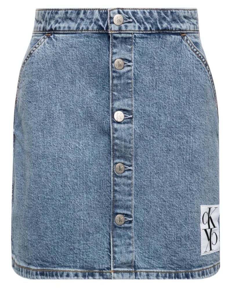 Calvin Klein Jeans - denim skirt button down utility skirt - women - Image 8