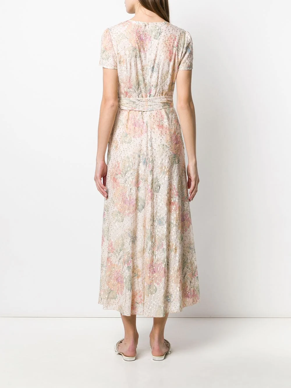 Red Valentino - Floral Metallic Long Dress - Image 3