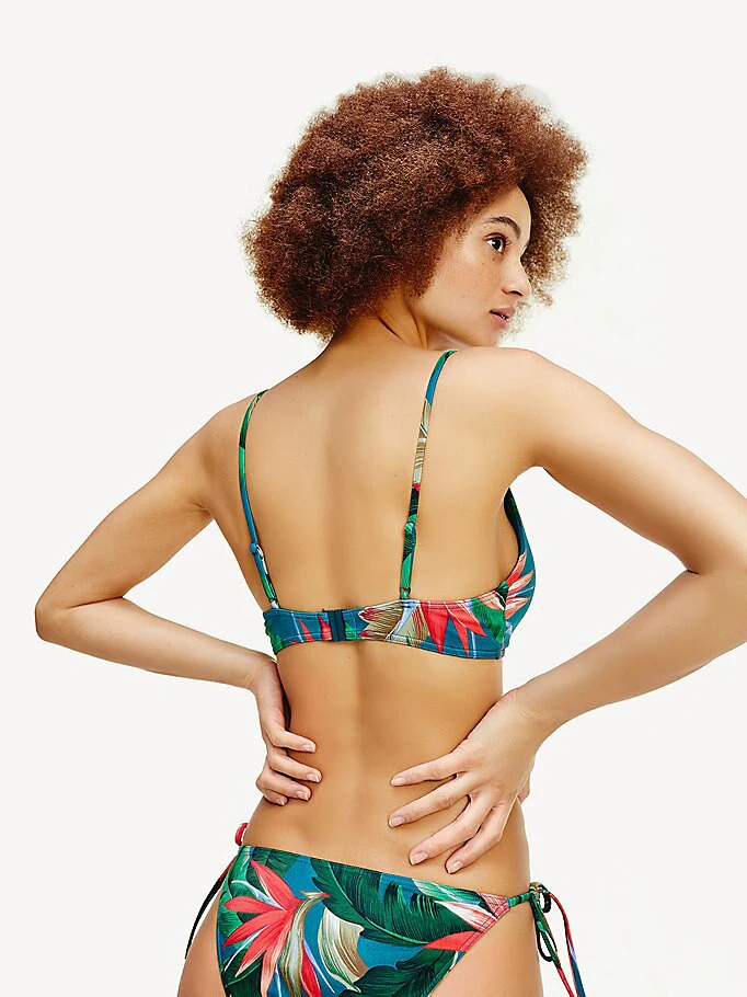 Tommy Hilfiger - Tropical Palm Print Triangle Bikini Top - Image 3