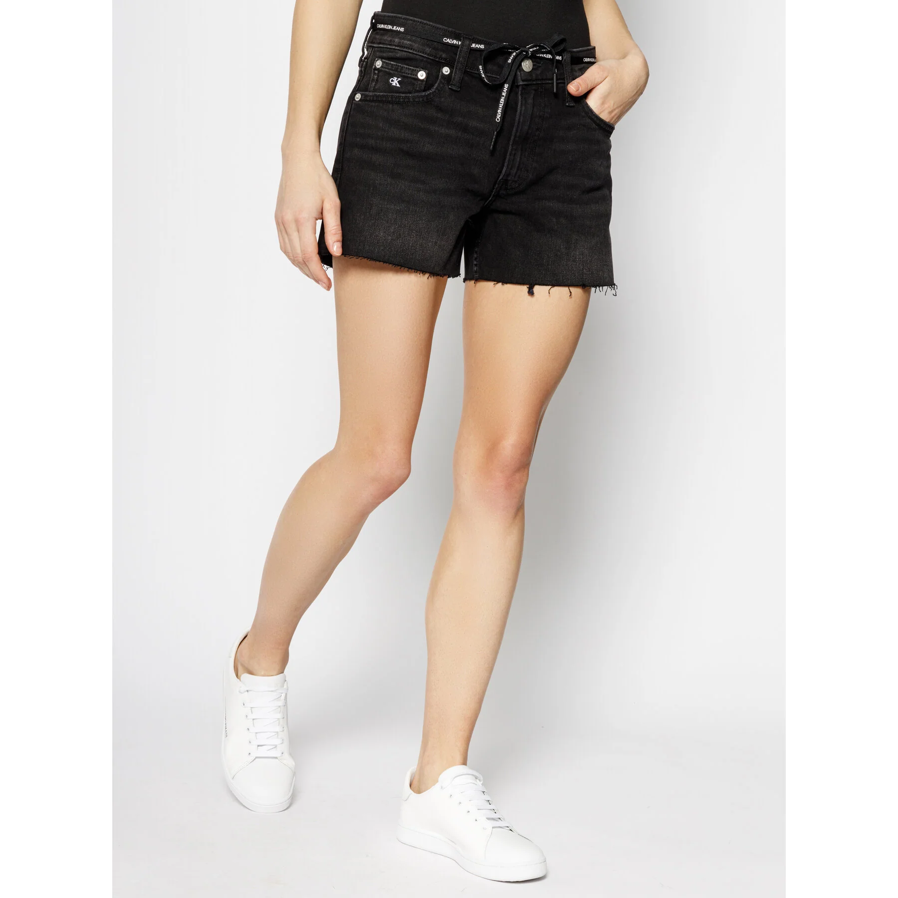 Calvin Klein Jeans - Tie Waist Denim Shorts - Image 3