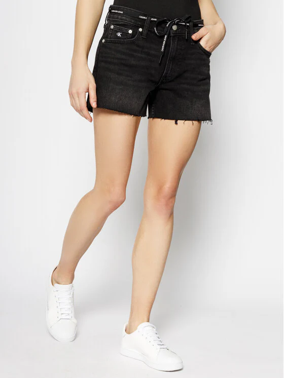 Calvin Klein Jeans - Tie Waist Denim Shorts - Image 6