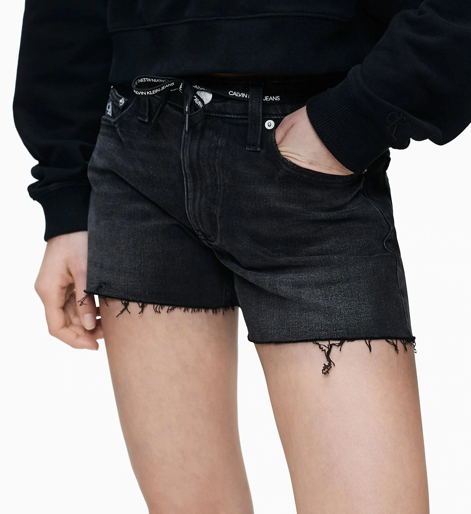 Calvin Klein Jeans - Tie Waist Denim Shorts - Image 9