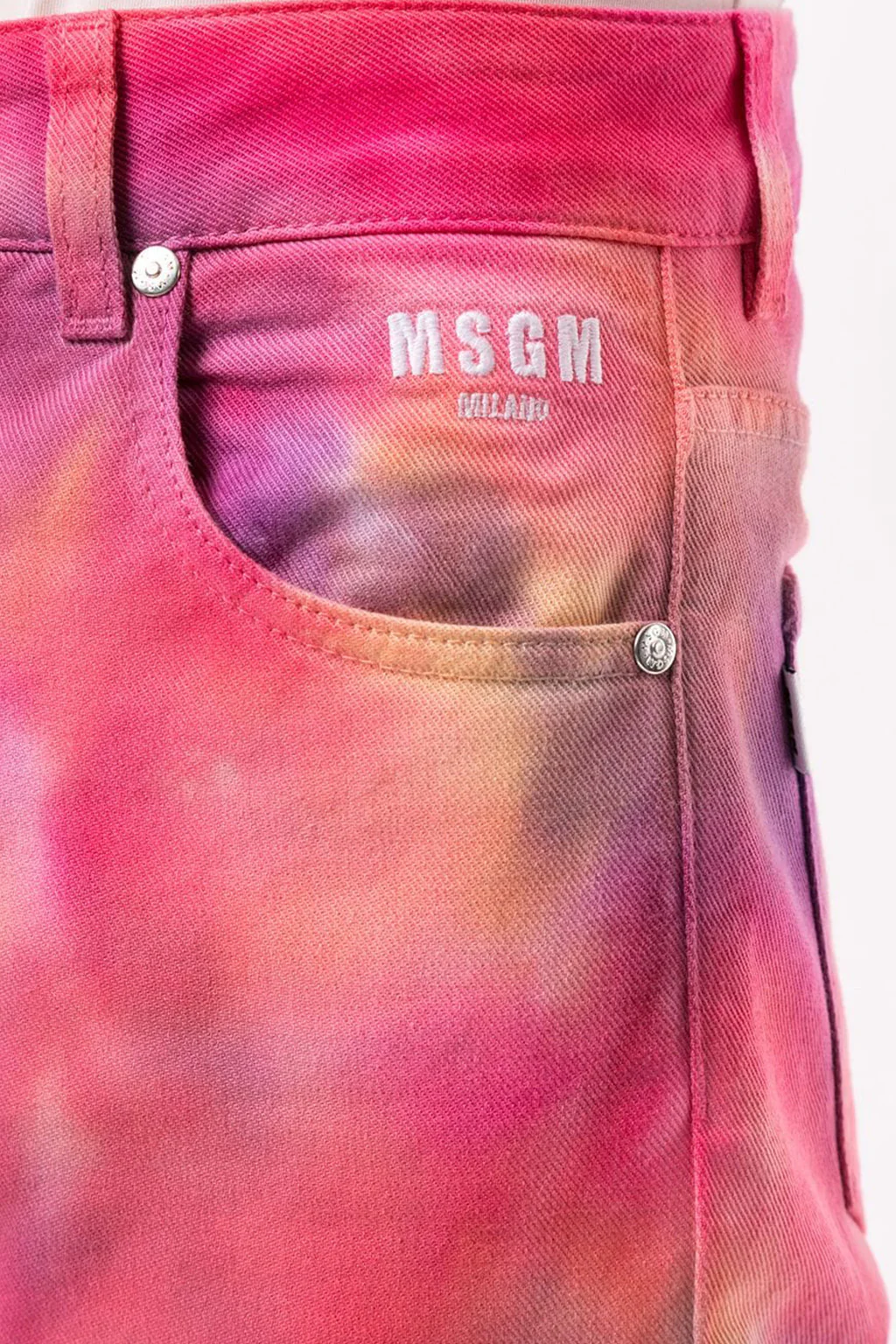 Msgm - Tie-Dye Cropped Jeans - Image 3