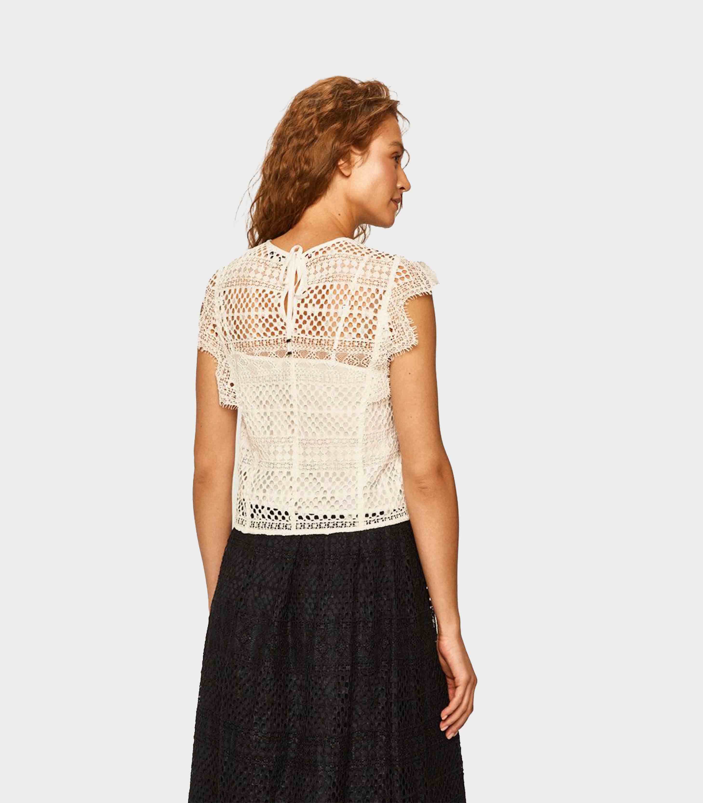 Tommy Hilfiger - Women's Lace Short Sleeve Woven Top - Image 3