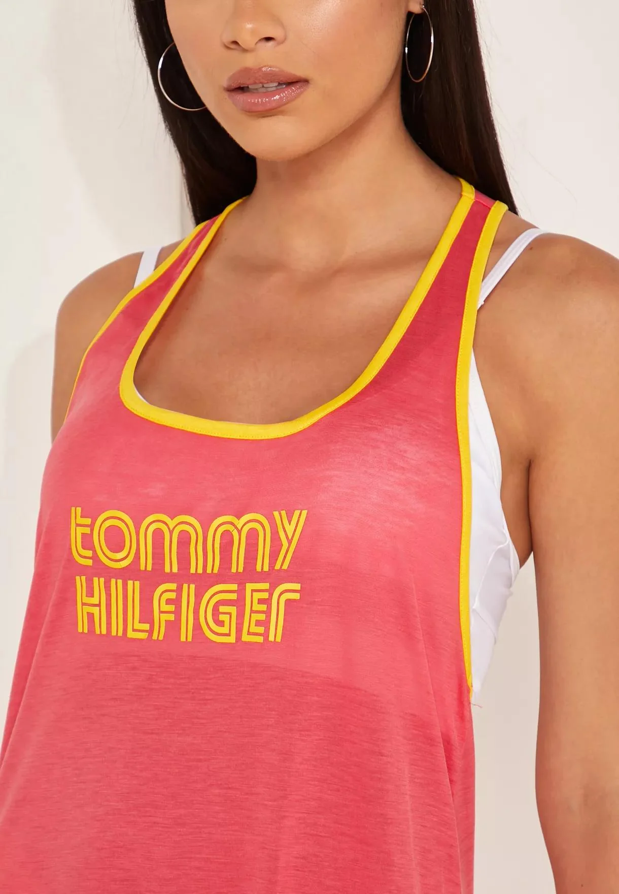 Tommy Hilfiger - Women's Contrast Trim Logo Beach Tank Dress - Image 8