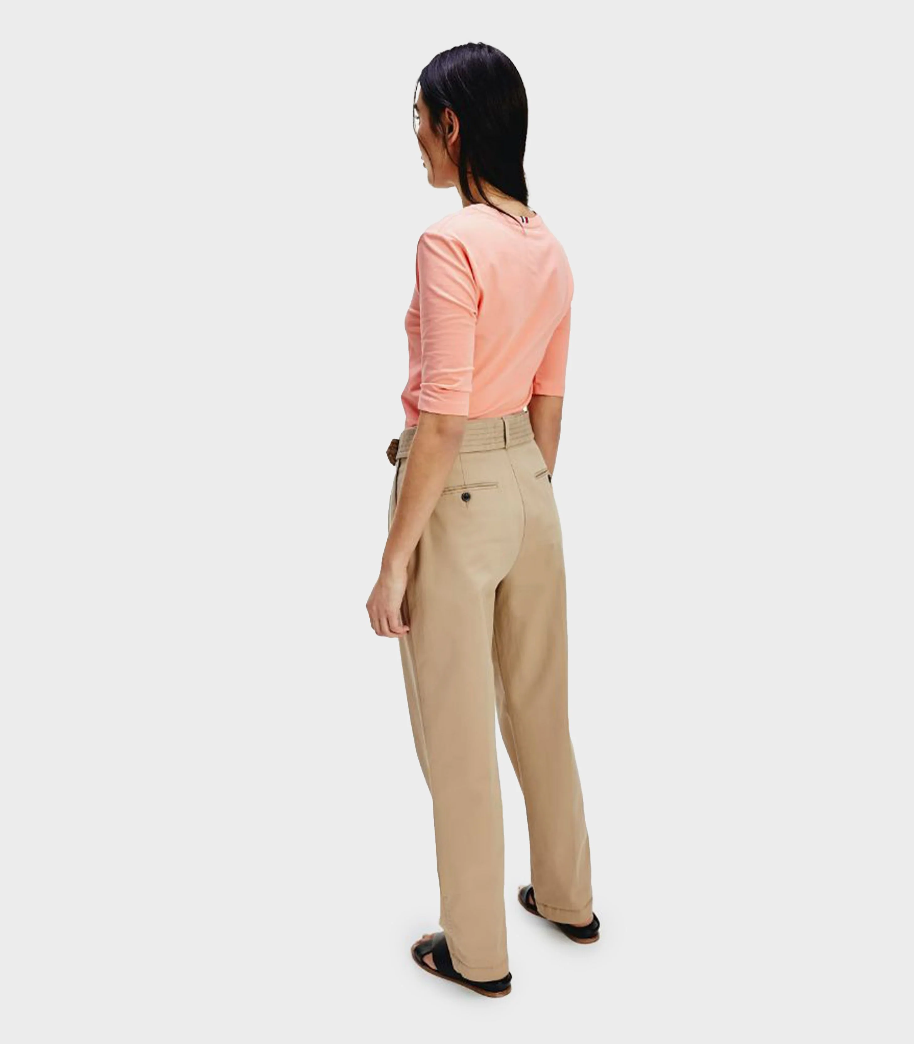 Tommy hilfiger - Women's Essential Pima Cotton Tapered Trousers - Image 3