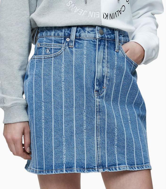 Calvin Klein Jeans - High Rise Denim Mini Skirt - Image 10