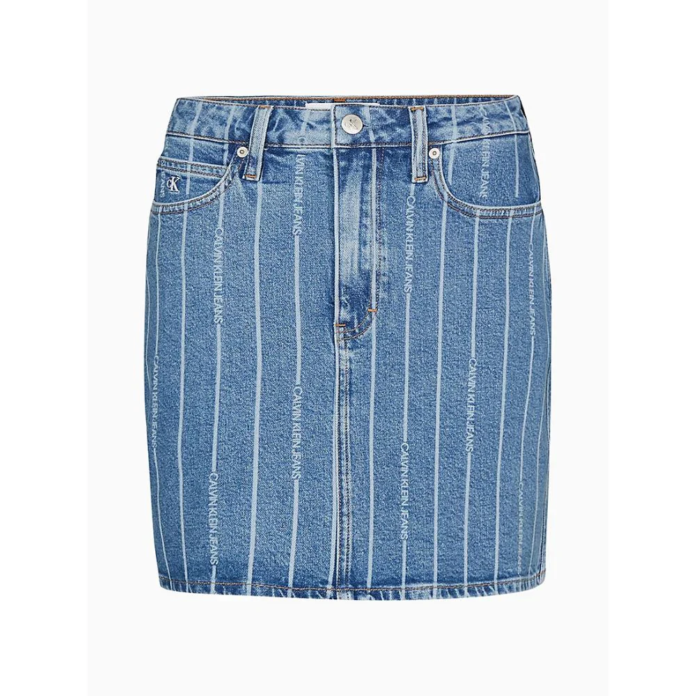 Calvin Klein Jeans - High Rise Denim Mini Skirt - Image 11