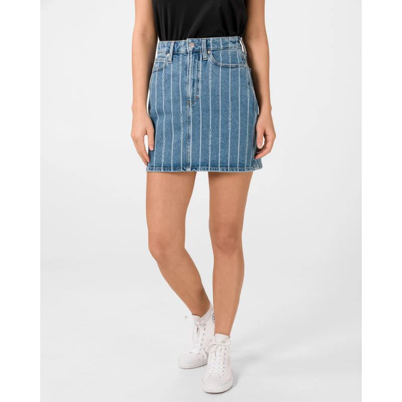 Calvin Klein Jeans - High Rise Denim Mini Skirt - Image 12