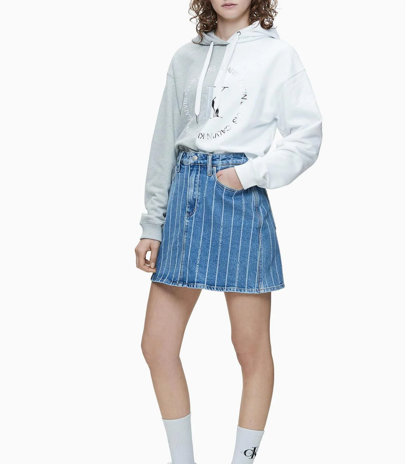 Calvin Klein Jeans - High Rise Denim Mini Skirt - Image 3