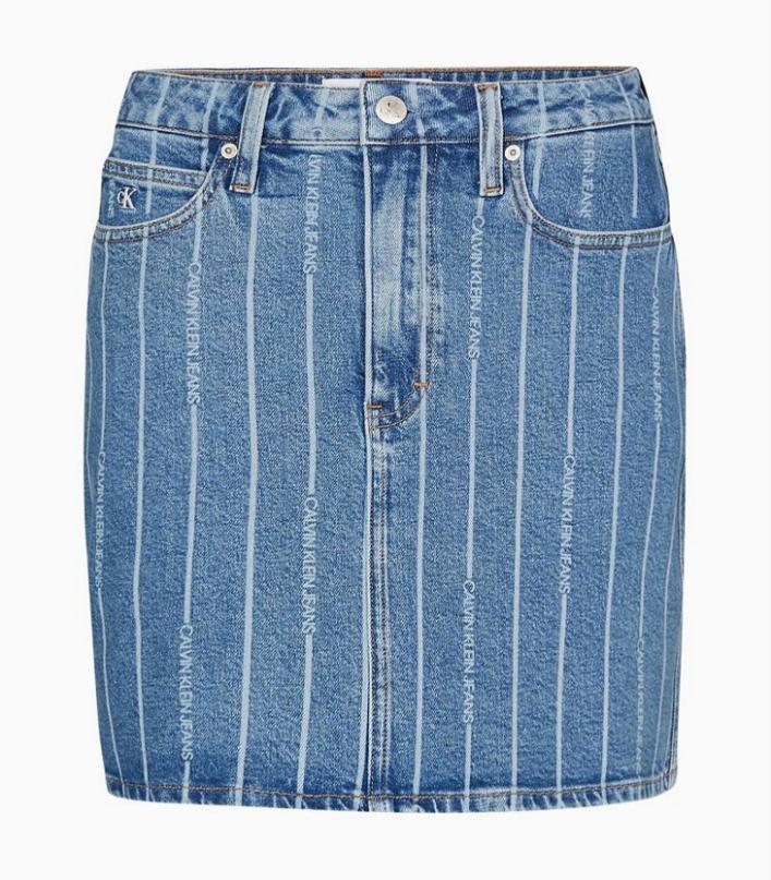 Calvin Klein Jeans - High Rise Denim Mini Skirt - Image 5