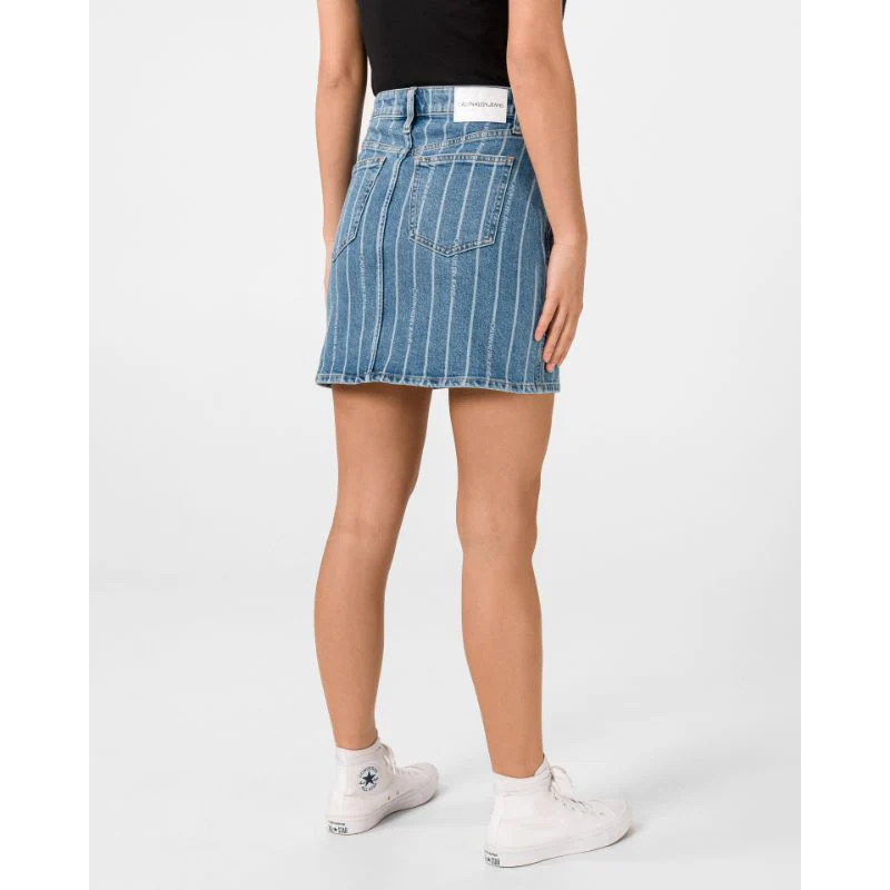 Calvin Klein Jeans - High Rise Denim Mini Skirt - Image 8