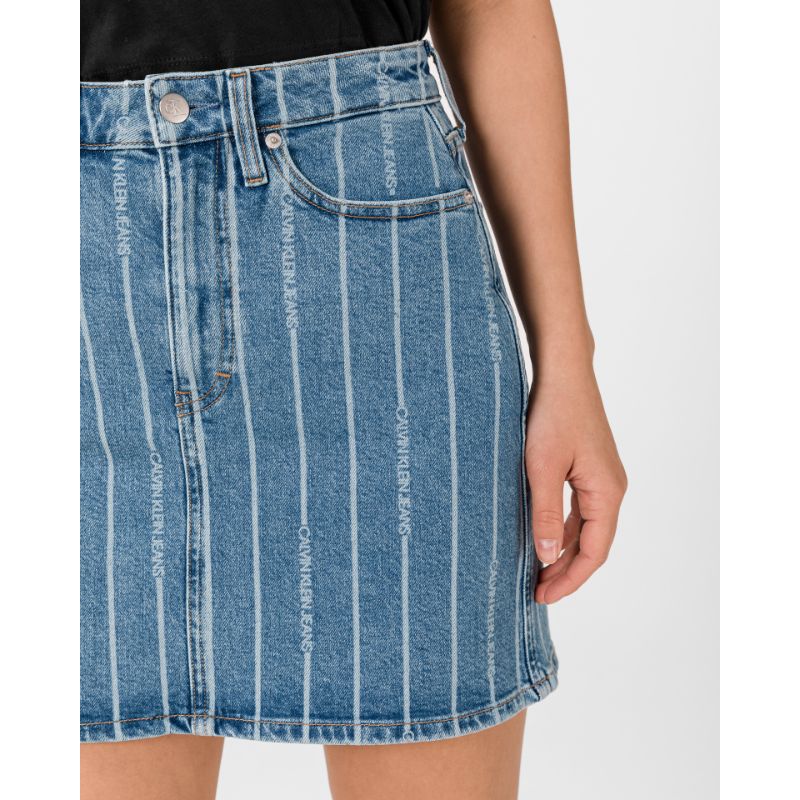 Calvin Klein Jeans - High Rise Denim Mini Skirt - Image 9