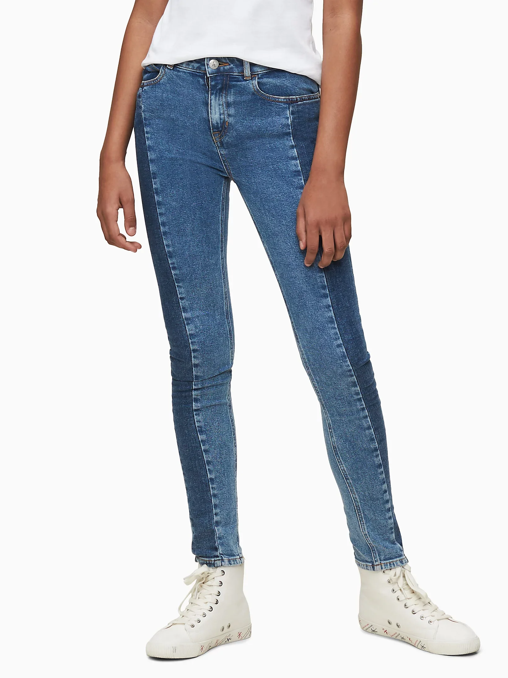 Calvin Klein  - Girls -  Skinny Hr Upcycle Denim Str , Style Ig0ig00445 - Image 5