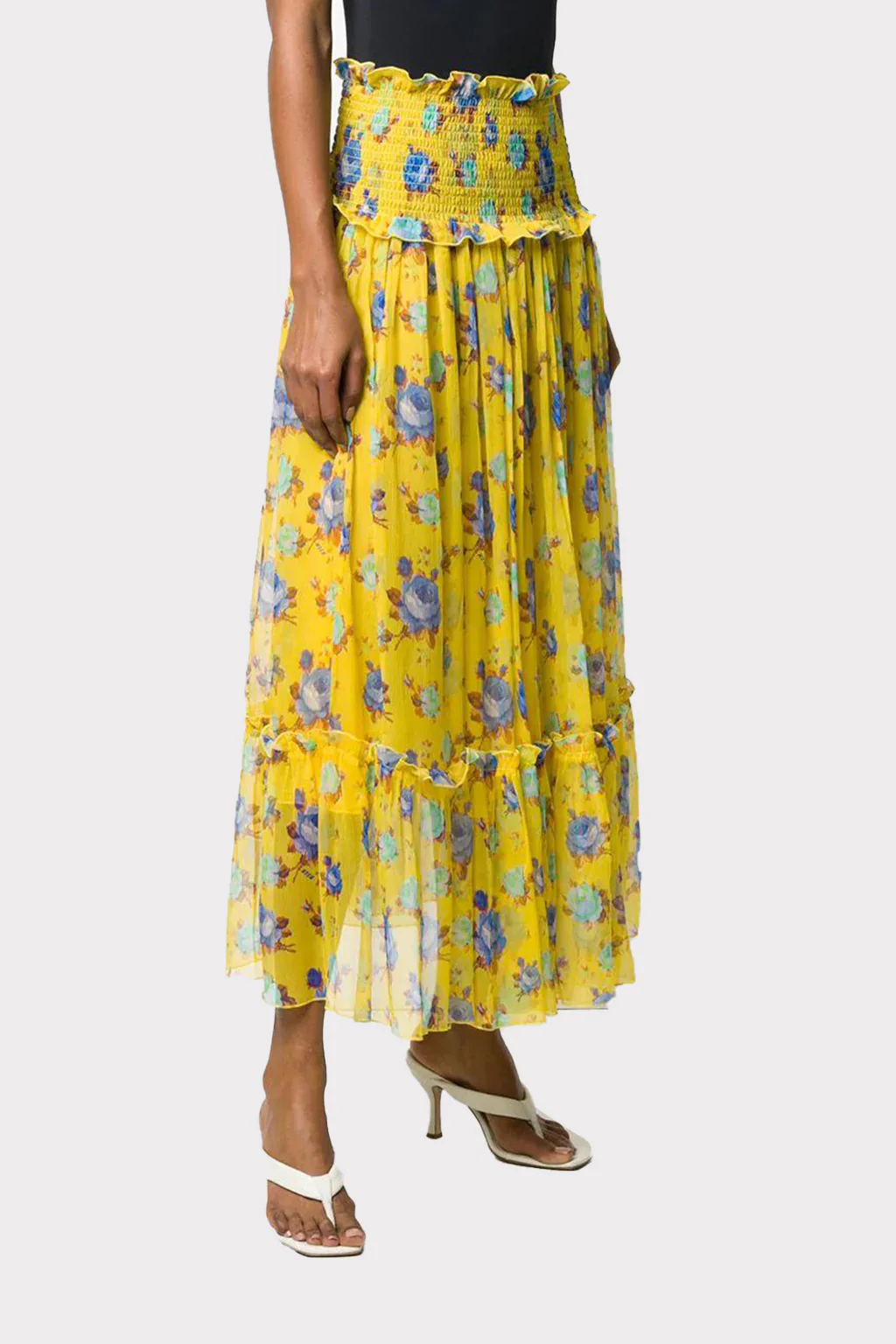 Msgm - Smocked-Waist Crinkle-Chiffon Skirt - Image 2