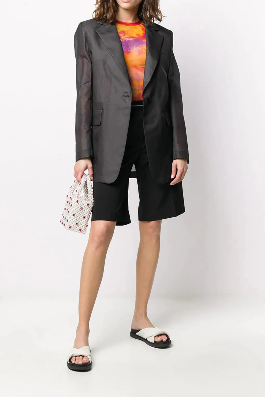 Msgm - Single Breasted Organza Blazer - Image 4