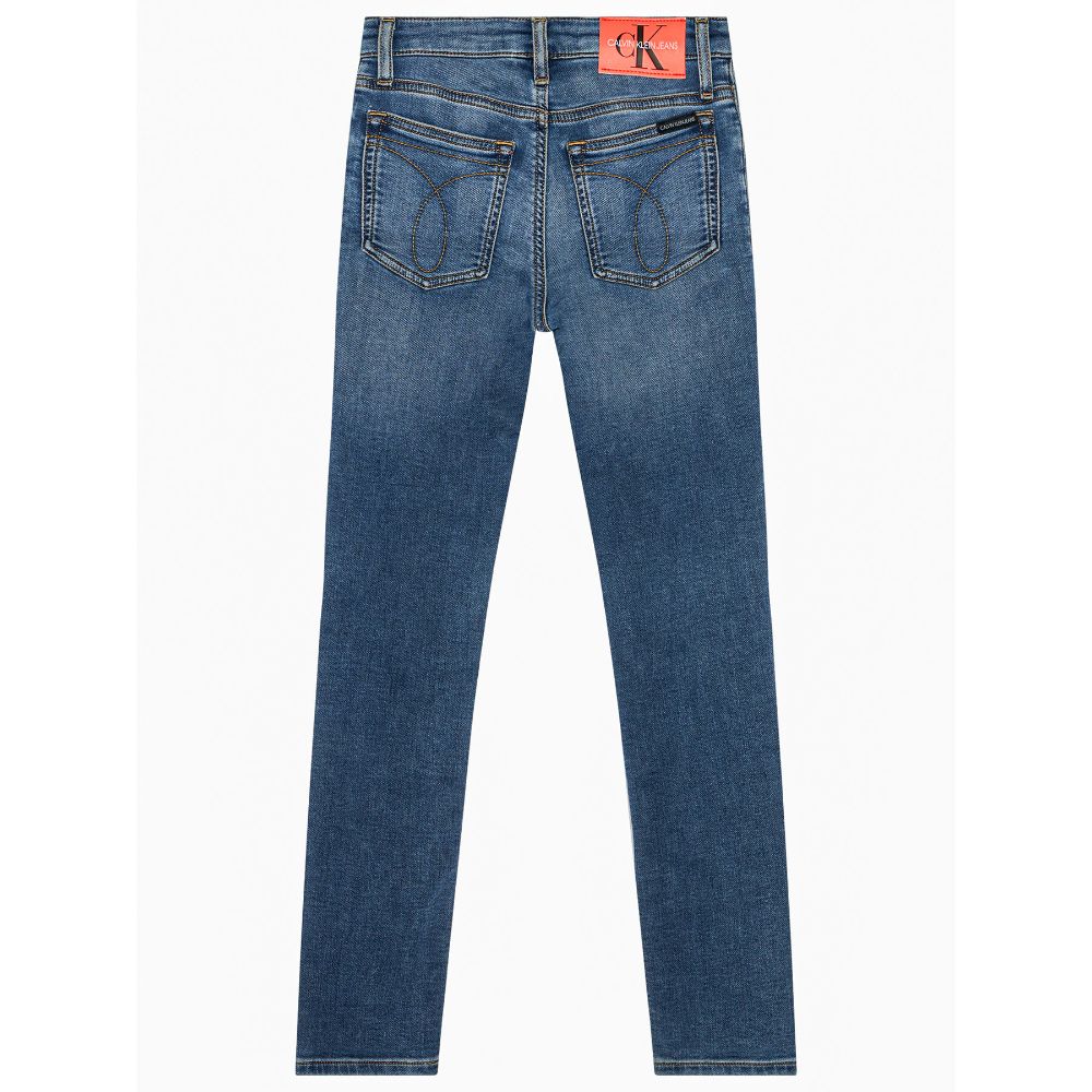 Calvin Klein  - Girls -  Skinny Athletic Fast Blue Jeans - Image 4