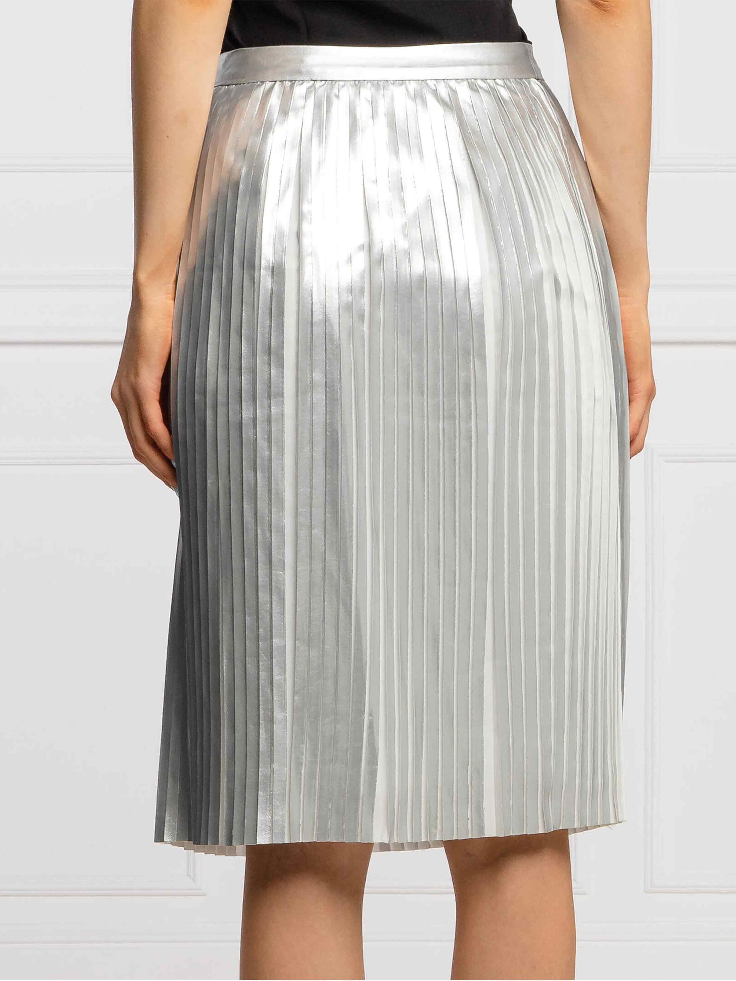 Calvin Klein Jeans - Women's Pleated Silver Skirt - Image 4