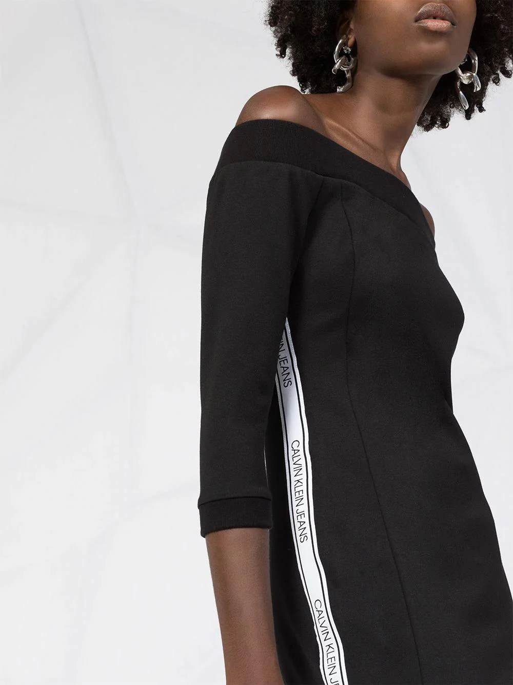 Calvin Klein Jeans - off the shoulder milano dress - women - Image 4