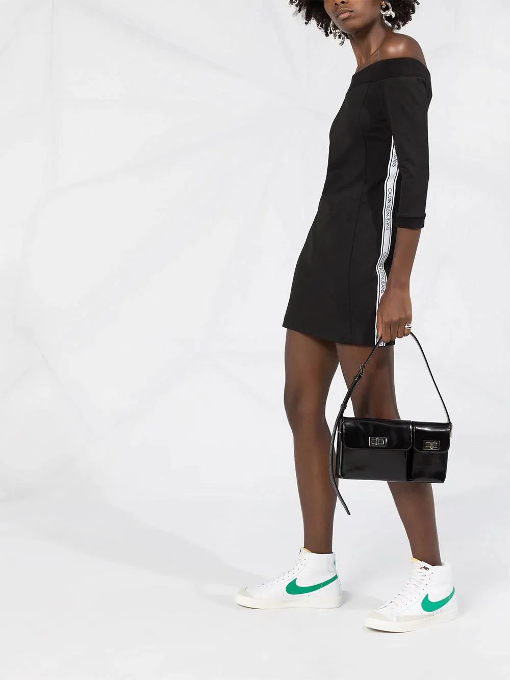 Calvin Klein Jeans - off the shoulder milano dress - women - Image 6
