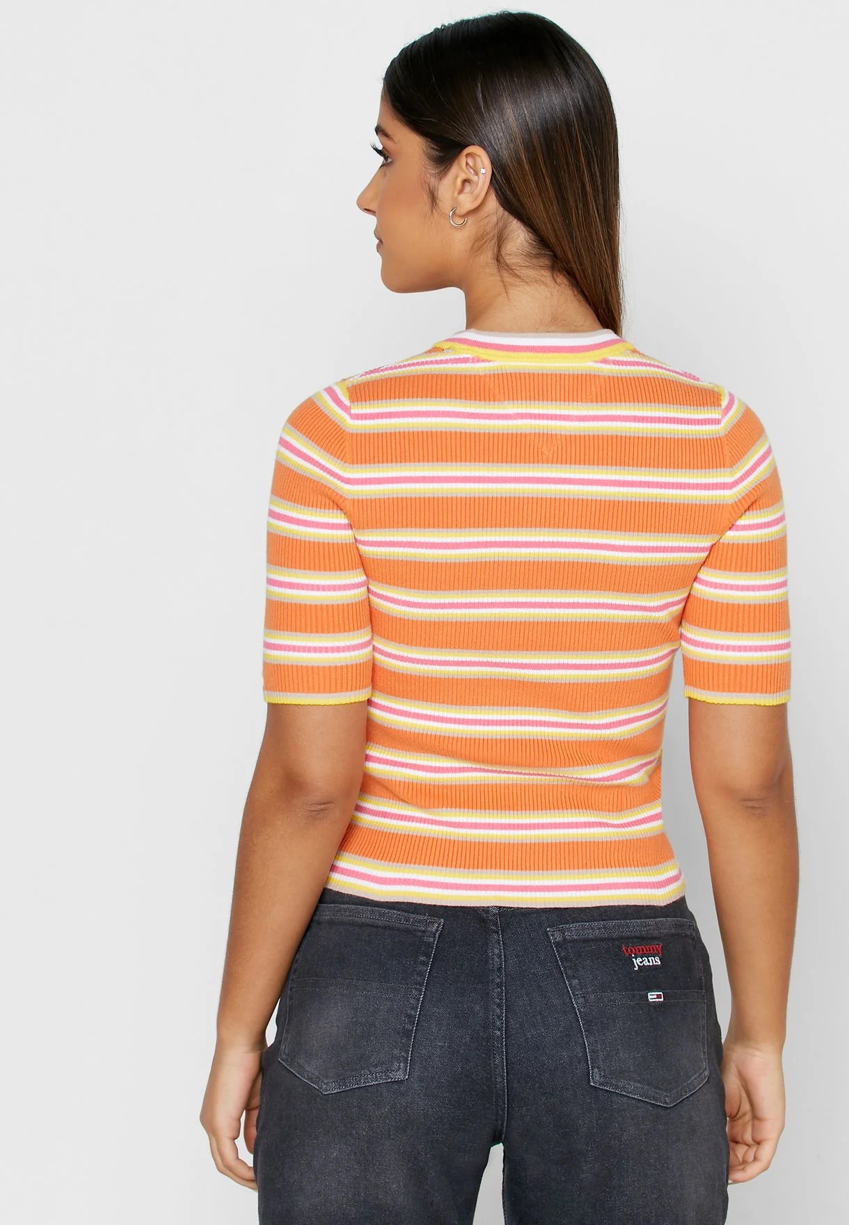 Tommy Hilfiger Jeans - Women's  Tjw Stripe 3/4 Sleeve Sweater - Image 2