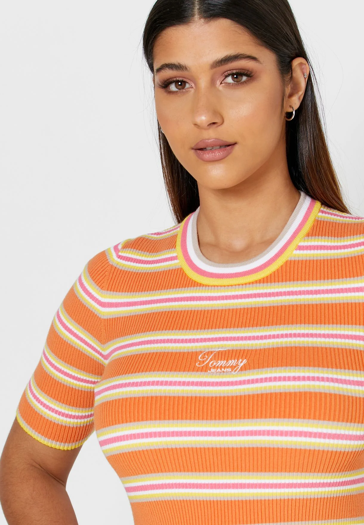 Tommy Hilfiger Jeans - Women's  Tjw Stripe 3/4 Sleeve Sweater - Image 4