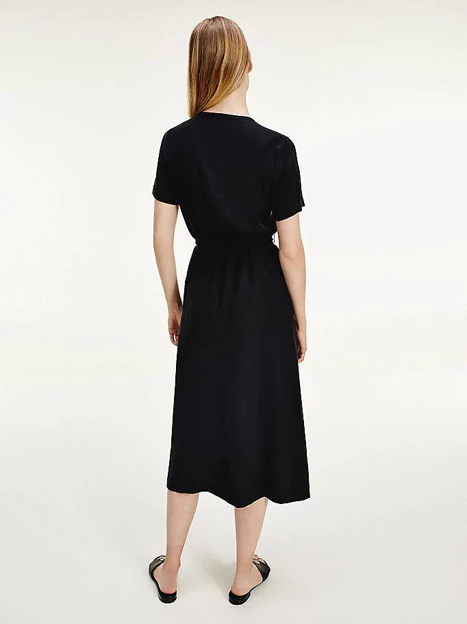 Tommy Hilfiger - Short Sleeve Belted Midi Dress - Image 3