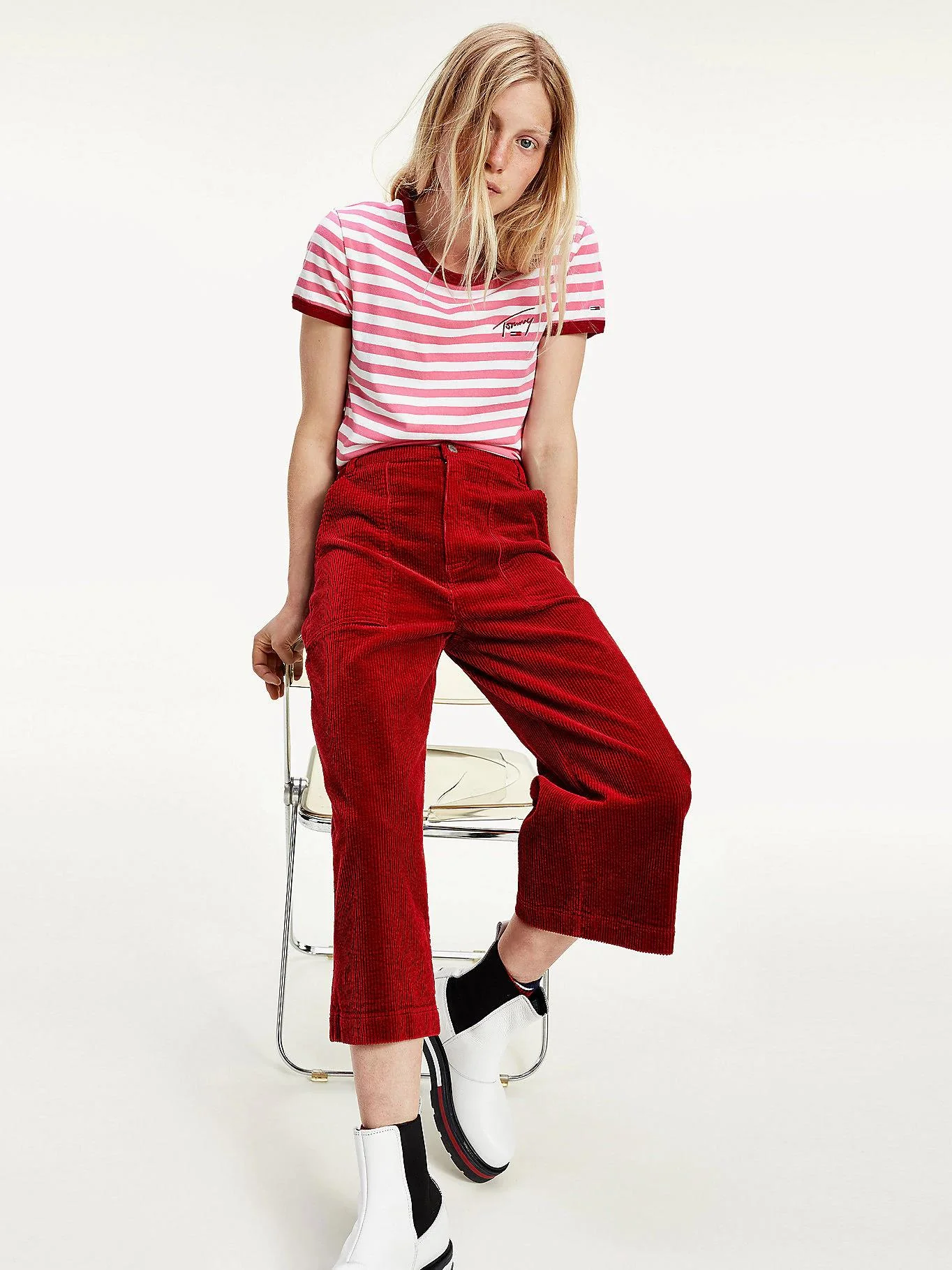 Tommy Hilfiger Jeans - wide leg corduroy trousers - women - Image 2