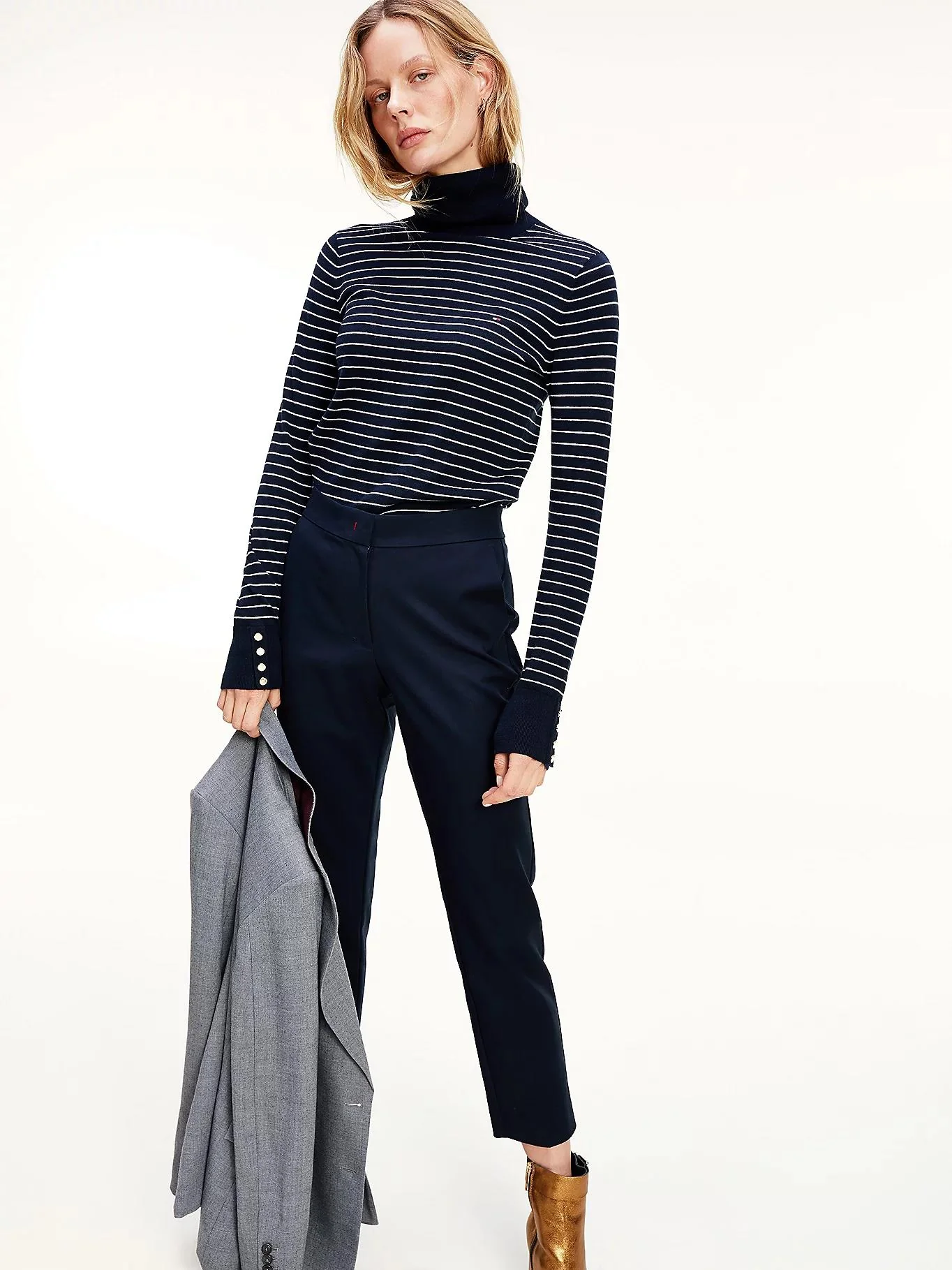 Tommy hilfiger - slub cotton slim pant - women - Image 2