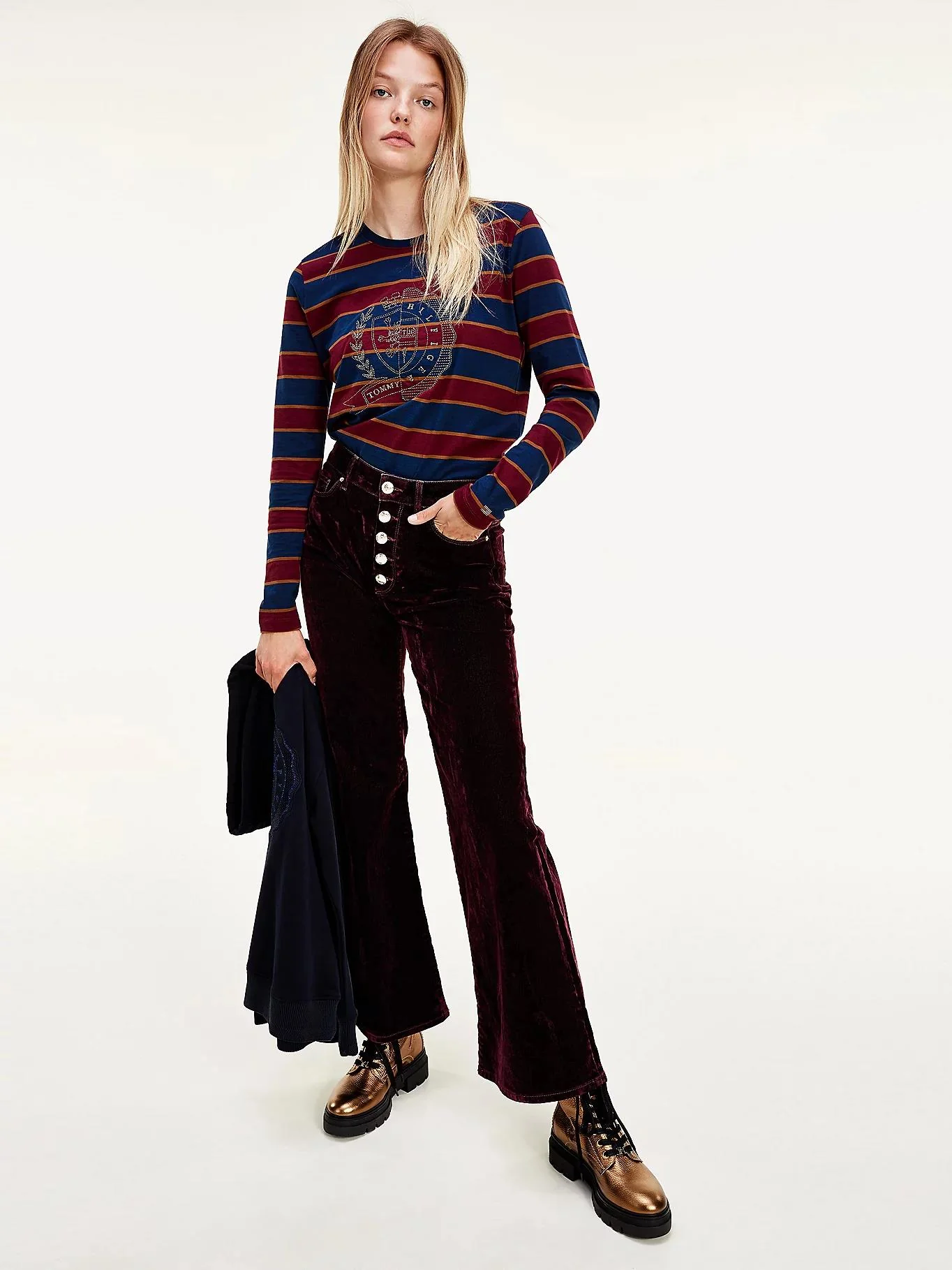 Tommy hilfiger - icon bootcut velvet jeans
 - women - Image 3