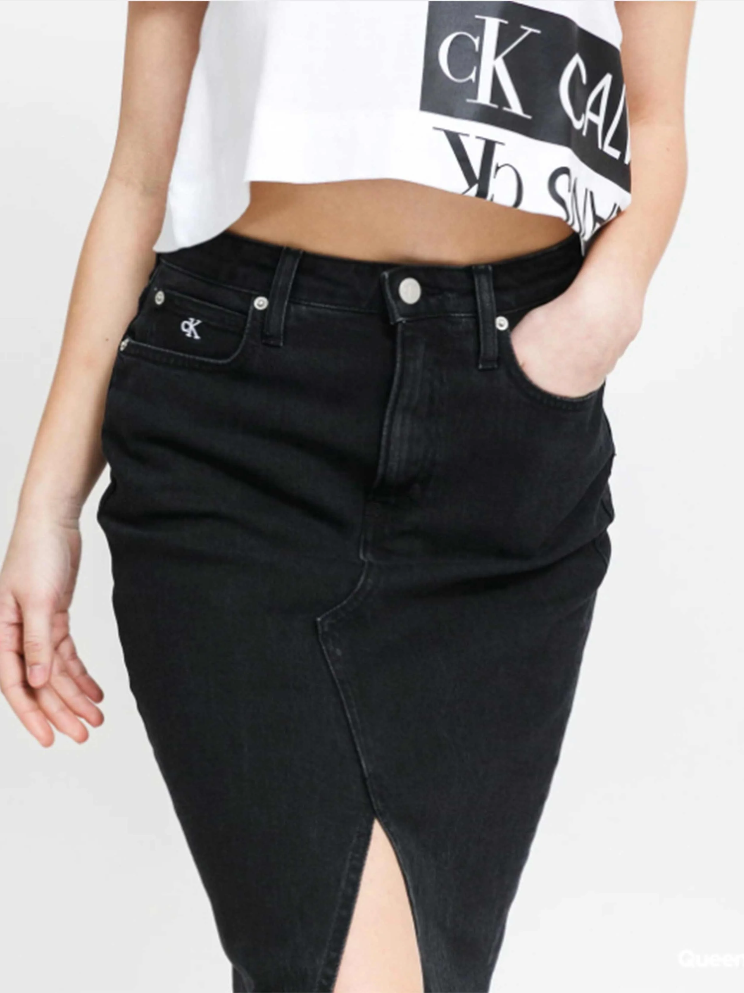 Calvin Klein Jeans - High Rise Midi Skirt - Image 3